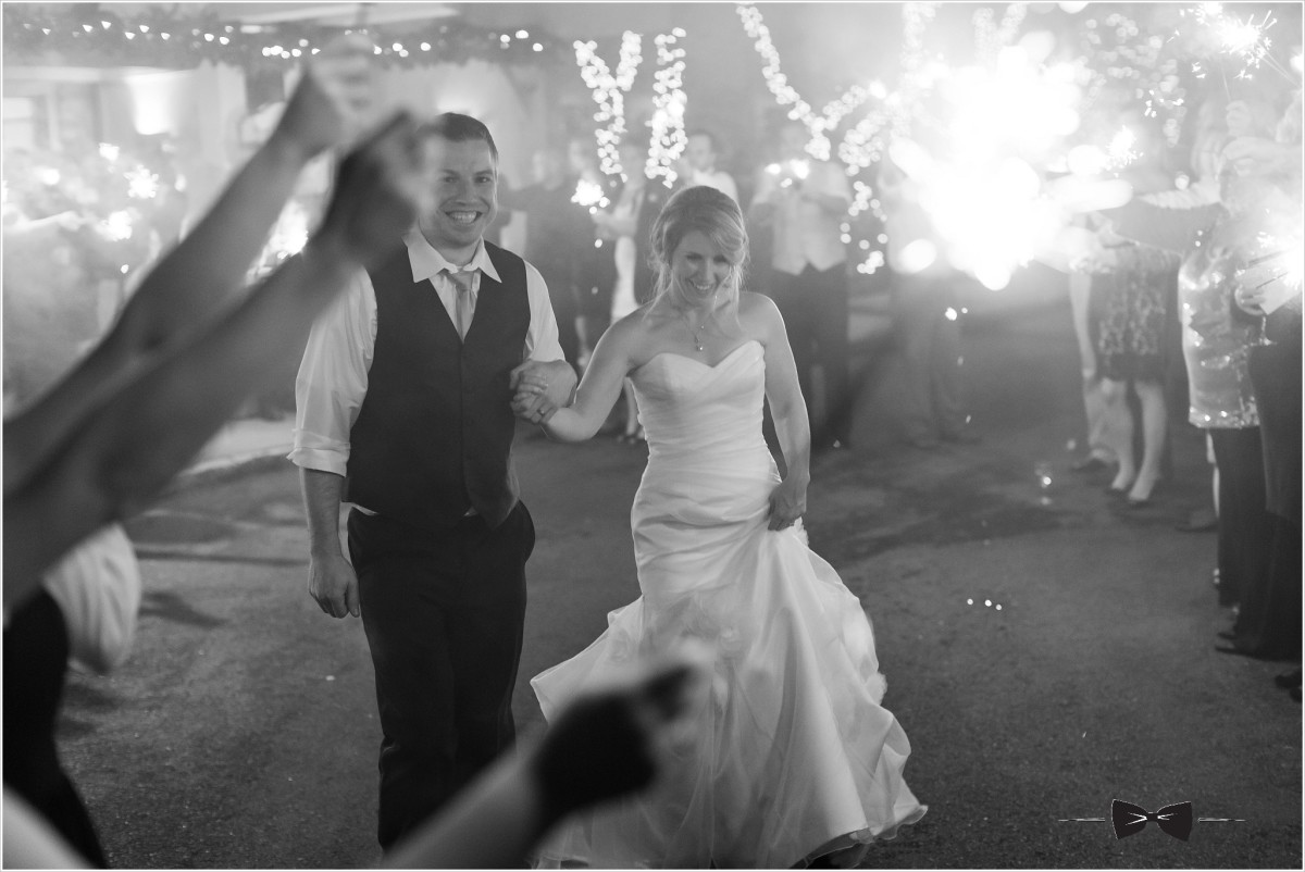 sparkler exit from wedding at boars head inn