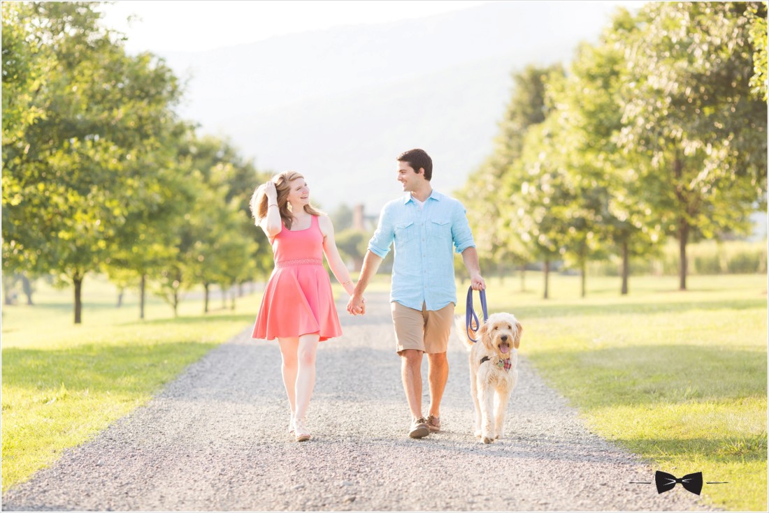 King Family Vineyards Engagement Session with dog