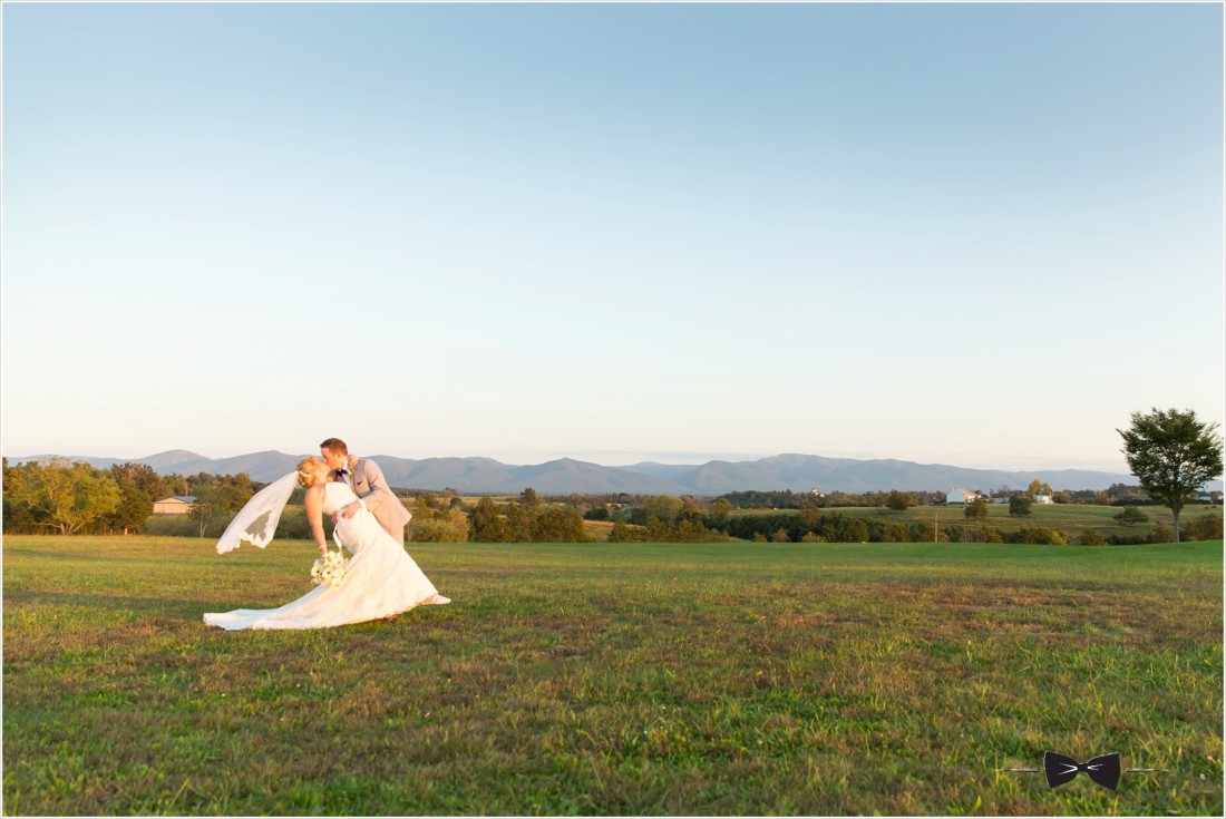 Crosskeys Vineyards Wedding - bride and groom sunset
