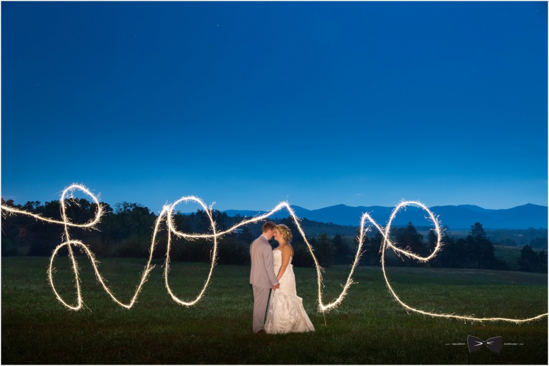 Crosskeys Vineyards Wedding - sparkler photos